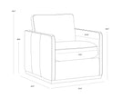 Sunpan Portman Swivel Lounge Chair