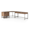 Four Hands Trey L-Shaped Desk System With Filing Cabinet