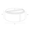 Sunpan Borelli Wheeled Storage Ottoman