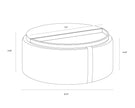 Sunpan Borelli Wheeled Storage Ottoman