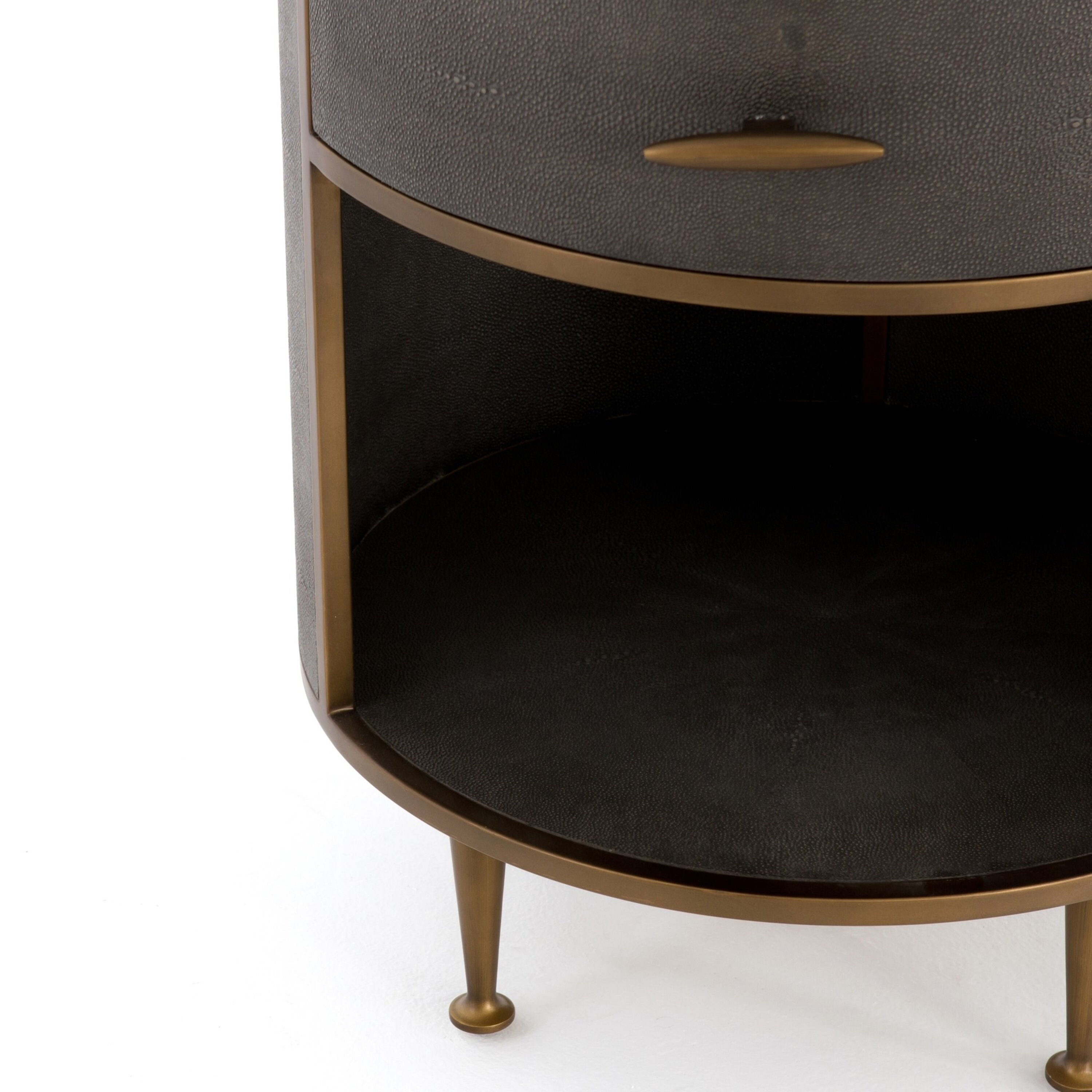 Four Hands Shagreen Round Nightstand