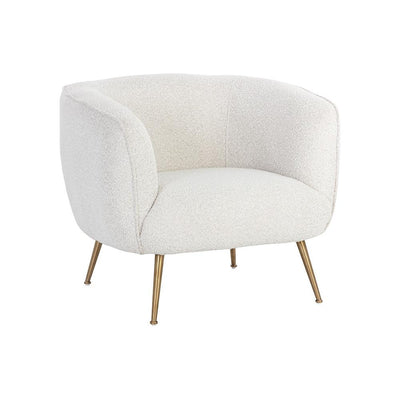 Sunpan Amara White Lounge Chair Clearance