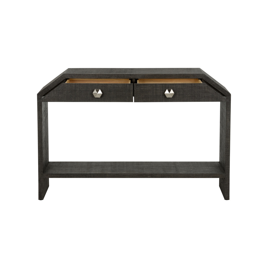 Chelsea House Bend Black 2 Drawer Console Table