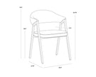 Sunpan Burgos Dining Armchair - Nono Petrol Clearance