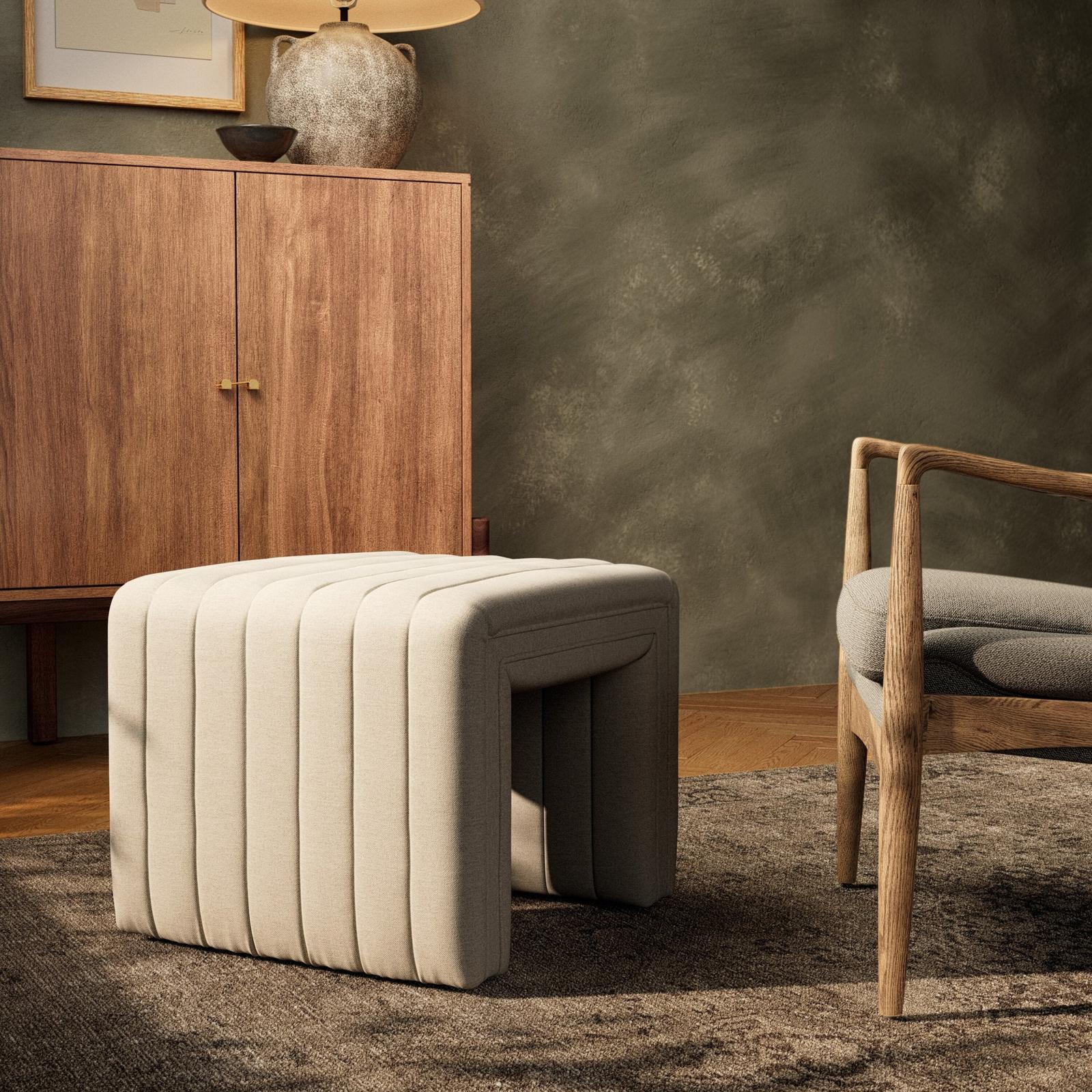 Four Hands Augustine Small Ottoman