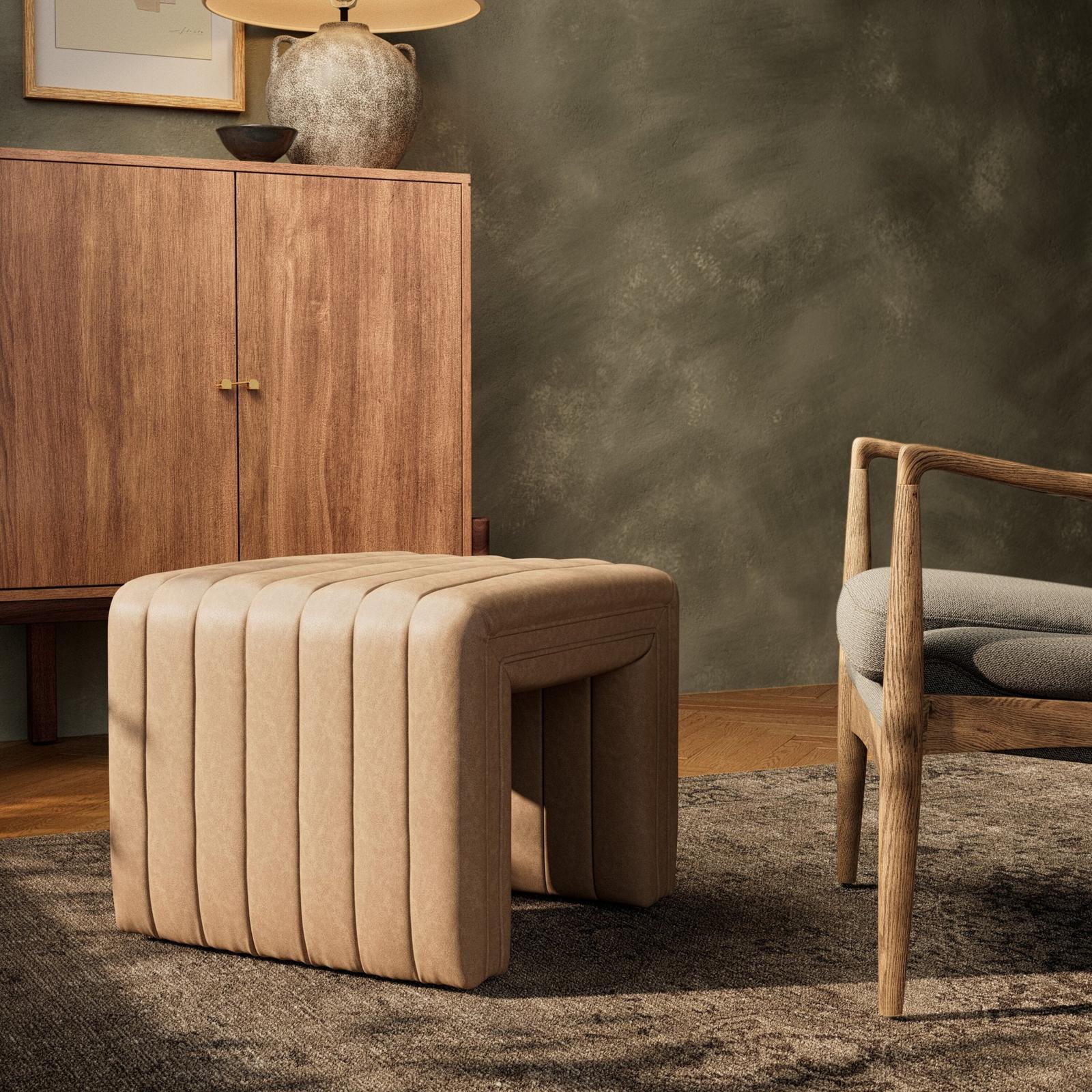 Four Hands Augustine Small Ottoman