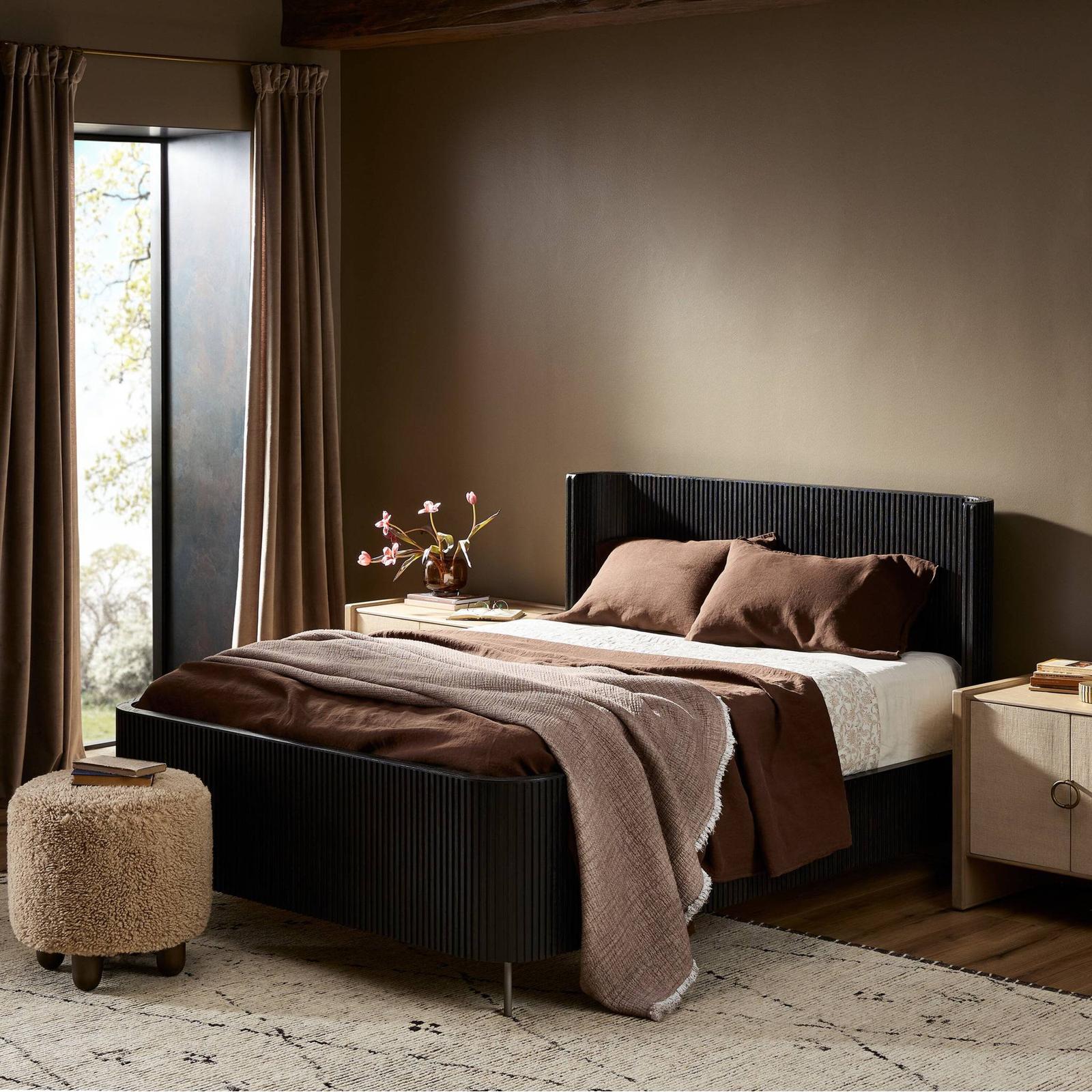 Four Hands Fletcher Bed Distressed Black