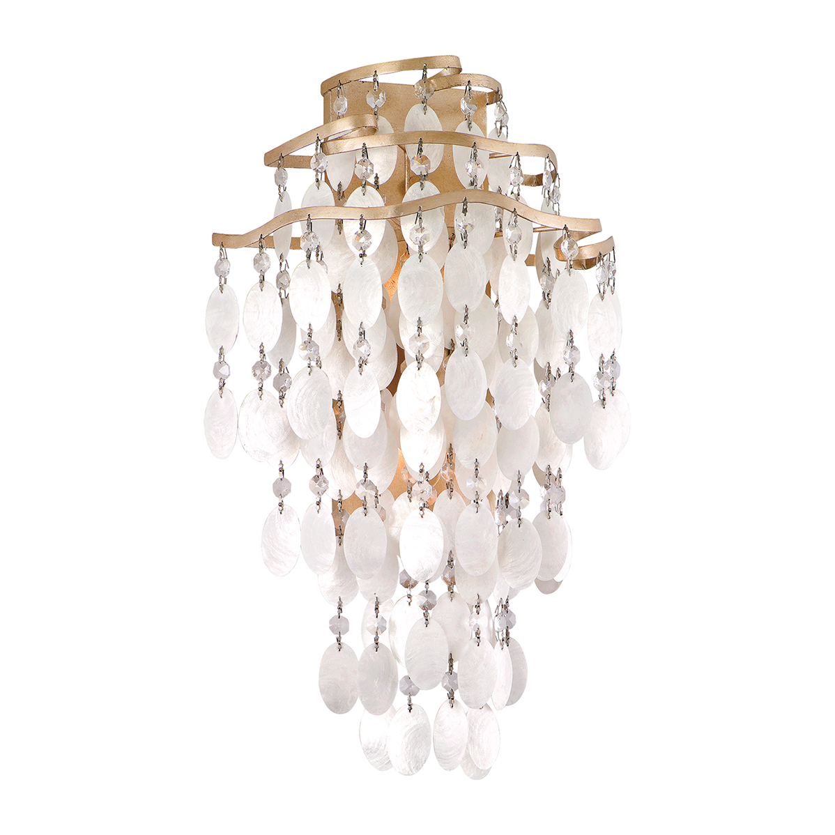 Corbett Dolce 2 Light Champagne Leaf Wall Sconce Wall Light Clearance