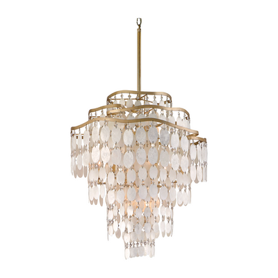 Corbett Dolce 12 Light 24 inch Champagne Leaf Chandelier Ceiling Light