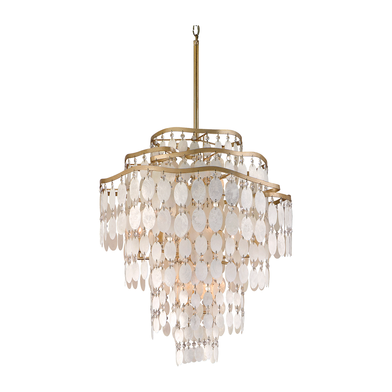 Corbett Dolce 12 Light 24 inch Champagne Leaf Chandelier Ceiling Light