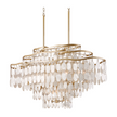 Corbett Dolce 12 Light Champagne Leaf Linear Ceiling Light