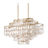 Corbett Dolce 12 Light Champagne Leaf Linear Ceiling Light