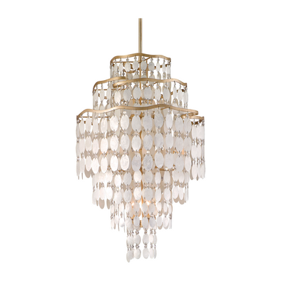 Corbett Dolce 12 Light Champagne Leaf Chandelier Ceiling Light
