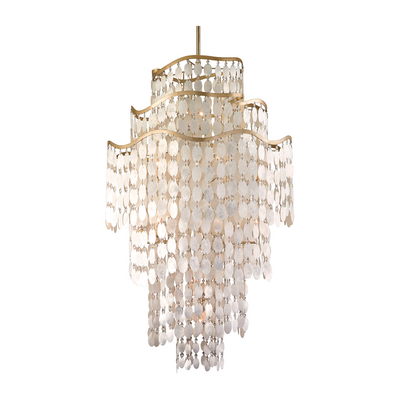 Corbett Dolce 19 Light Champagne Leaf Chandelier Ceiling Light