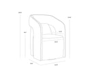 Sunpan Kendrick Wheeled Dining Armchair
