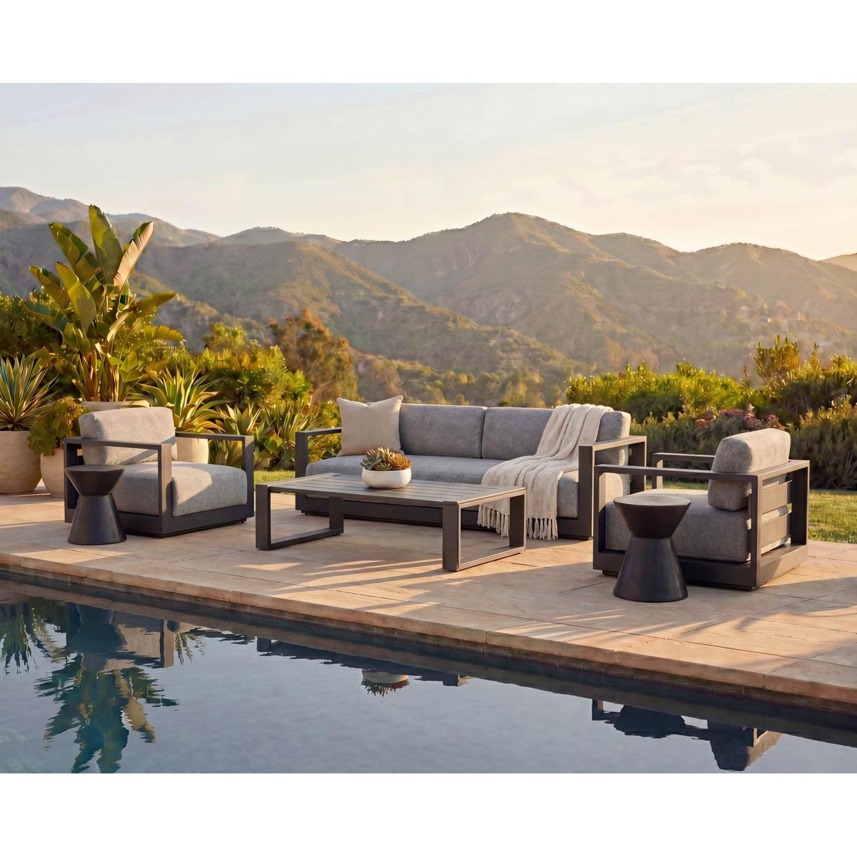 Sunpan Tavira Charcoal Armchair