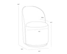 Sunpan Cavoli Swivel Dining Chair