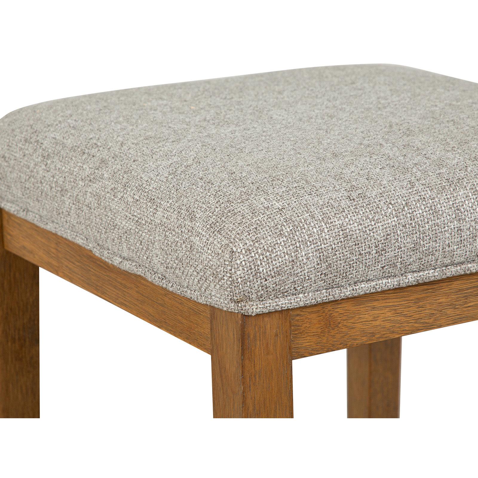 Magnussen Home Lindon Belgian Wheat Upholstered Stool