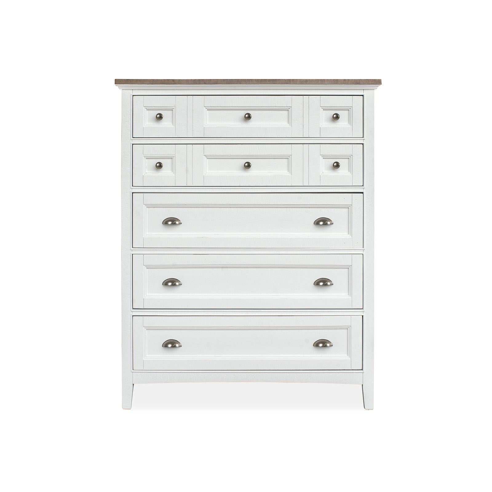 Magnussen Home Heron Cove Chalk White & Dovetail Grey Chest