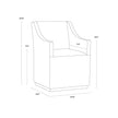 Sunpan Zane Wheeled Dining Armchair Clearance
