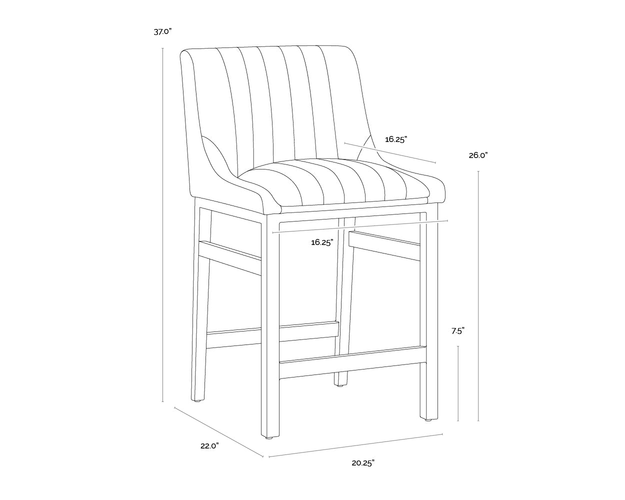 Sunpan Halden Counter Stool