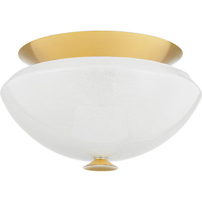 Hudson Valley Lighting Pawtucket 2 Light 15 inch Aged Brass/Soft White Flush Mount Ceiling Light