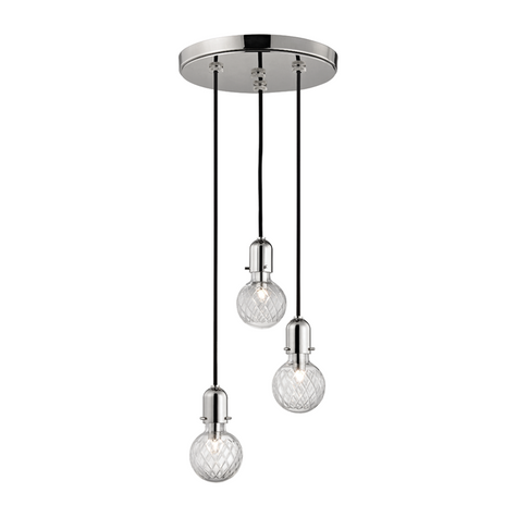Hudson Valley Lighting Marlow 3 Light 10 inch Pendant Ceiling Light Clearance