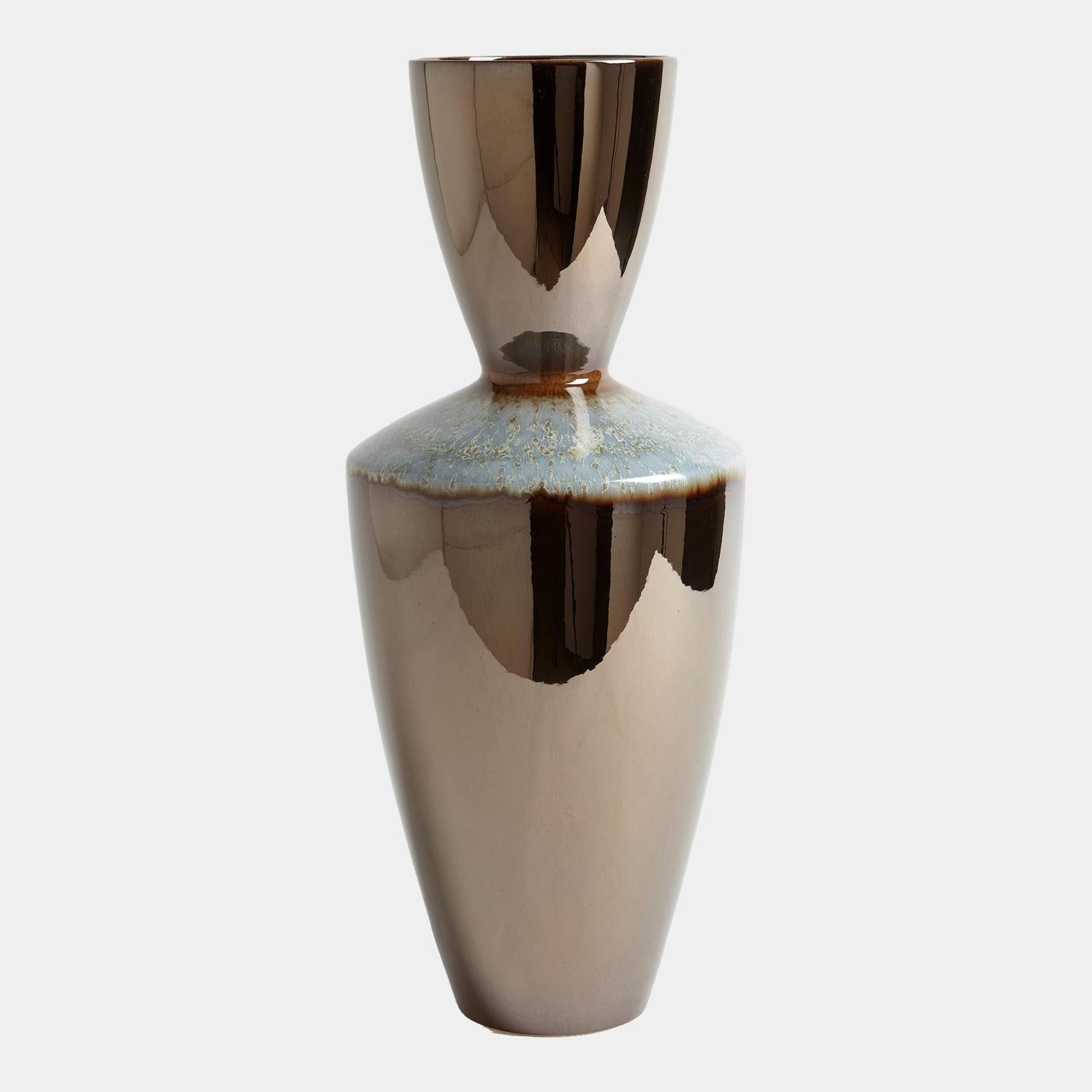 Global Views Bronze Reactive Blue Martas Vase