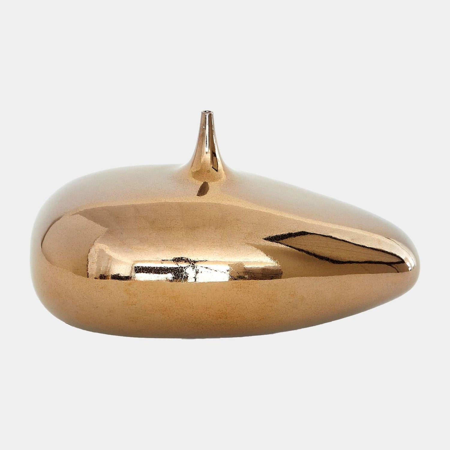 Global Views Bronze Crackle Offset Neck Object