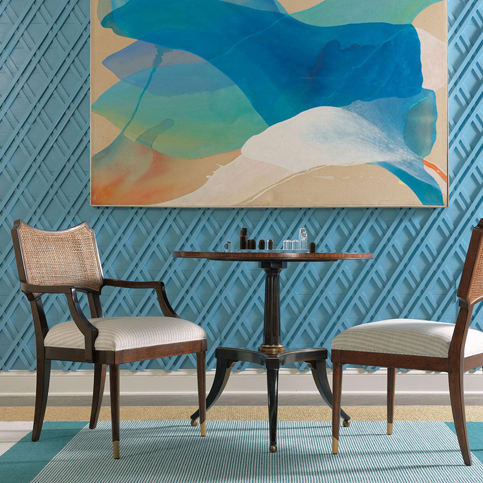 Woodbridge Furniture Powers Cane Arm Chair