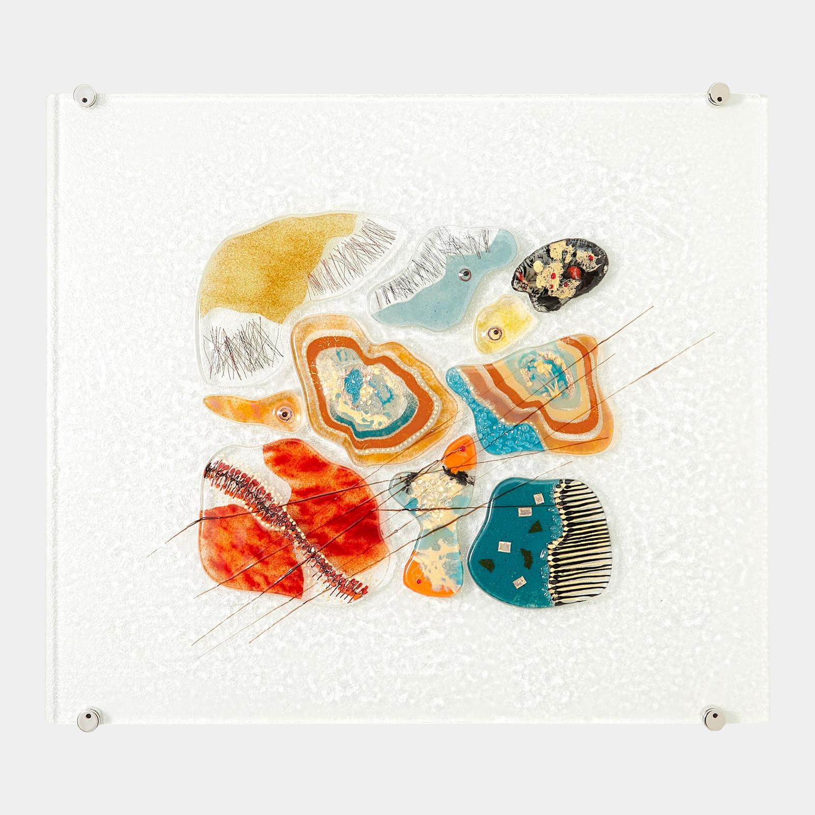 Global Views Fused Glass Wall Panel