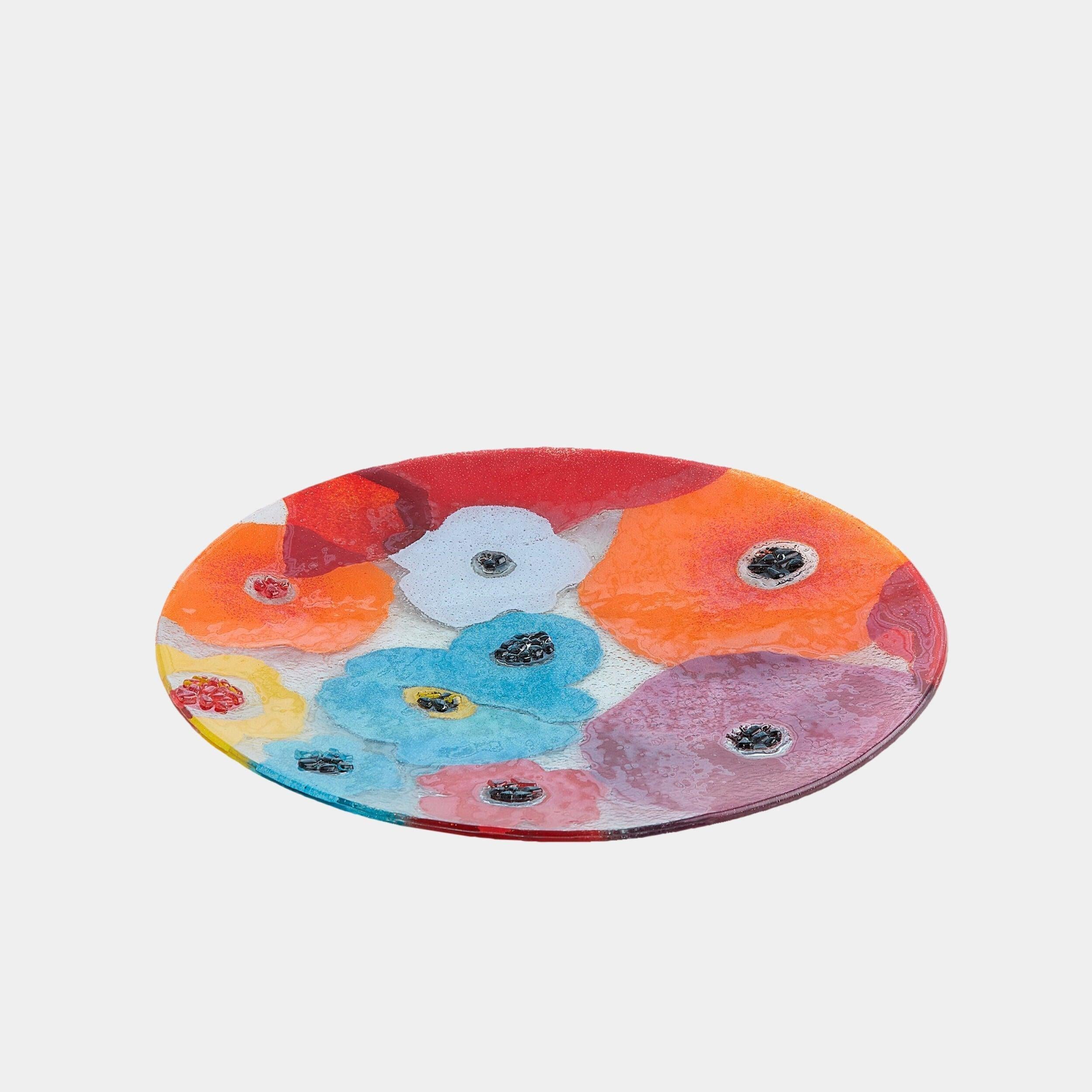 Global Views Fused Floral Charger
