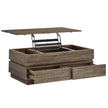 Magnussen Home Baisden Tobacco Lift Top Rectangular Cocktail Table With Casters