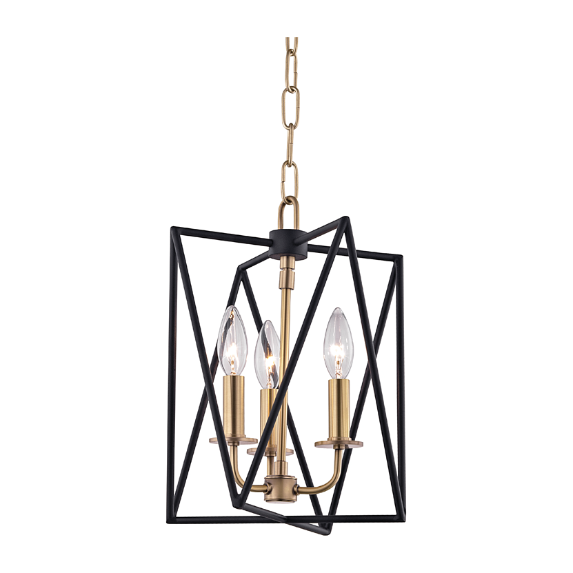 Hudson Valley Lighting Laszlo 3 Light 10.25 inch Aged Brass Pendant Ceiling Light