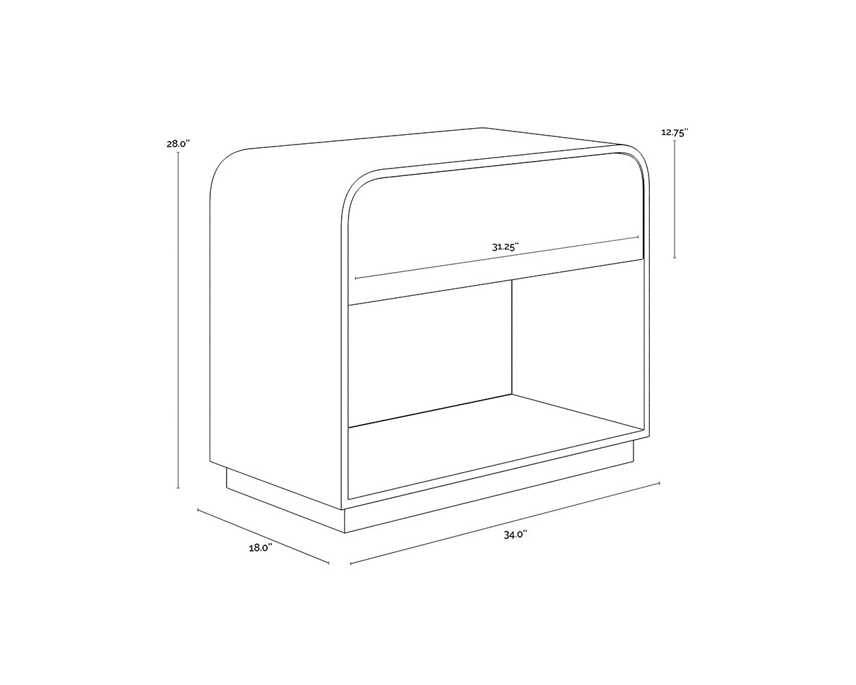 Sunpan Algarve Nightstand