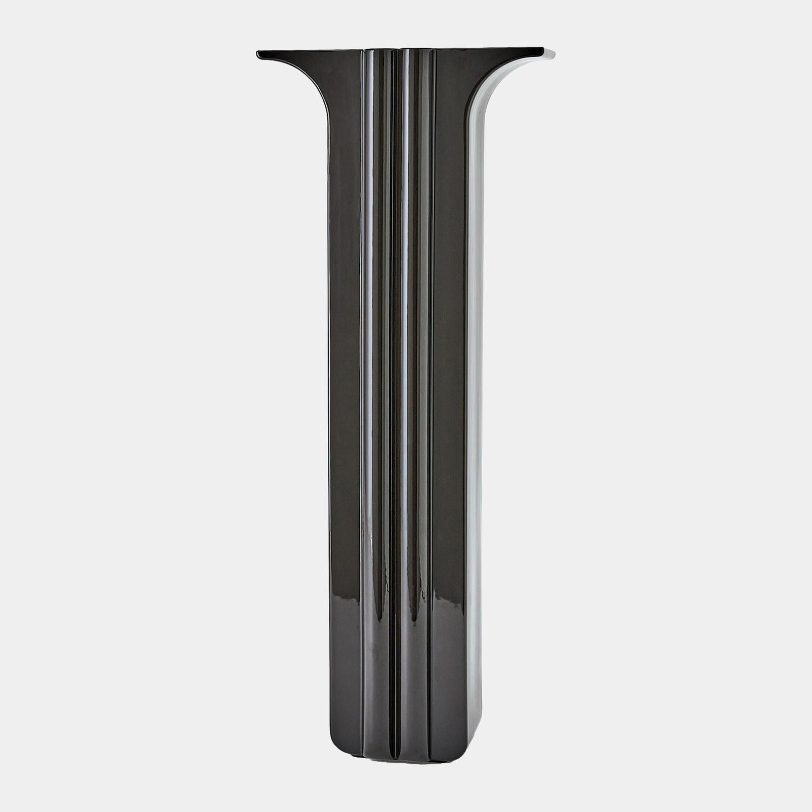 Global Views Black Flying Column Vase and Bowl