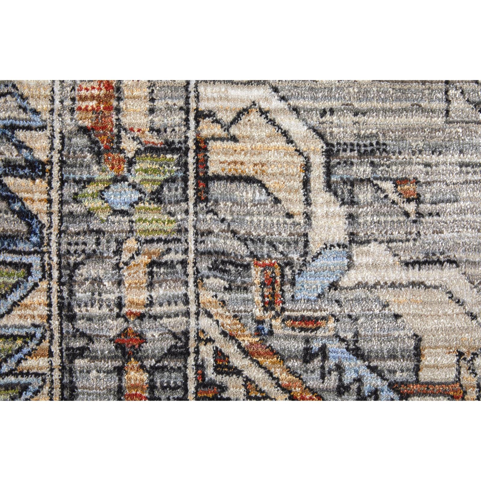 Feizy Melrose 39P0F Transitional Distressed Rug in Gray/Red/Blue
