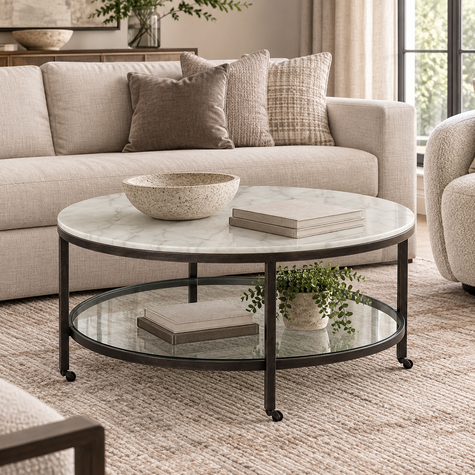 Bassett Mirror Whitman Round Coffee Table