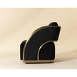 Sunpan Baz Swivel Black Lounge Chair