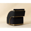 Sunpan Baz Swivel Black Lounge Chair