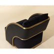 Sunpan Baz Swivel Black Lounge Chair