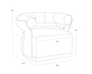 Sunpan Olida Swivel Lounge Chair