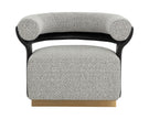 Sunpan Olida Swivel Lounge Chair - Helios Check Black / Napa Black