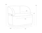 Sunpan Brinda Swivel Lounge Chair