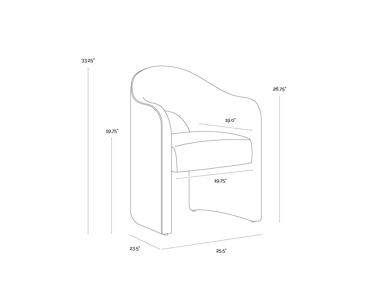 Sunpan Anaya Dining Armchair