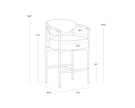 Sunpan Heloise Counter Stool - Bravo Black