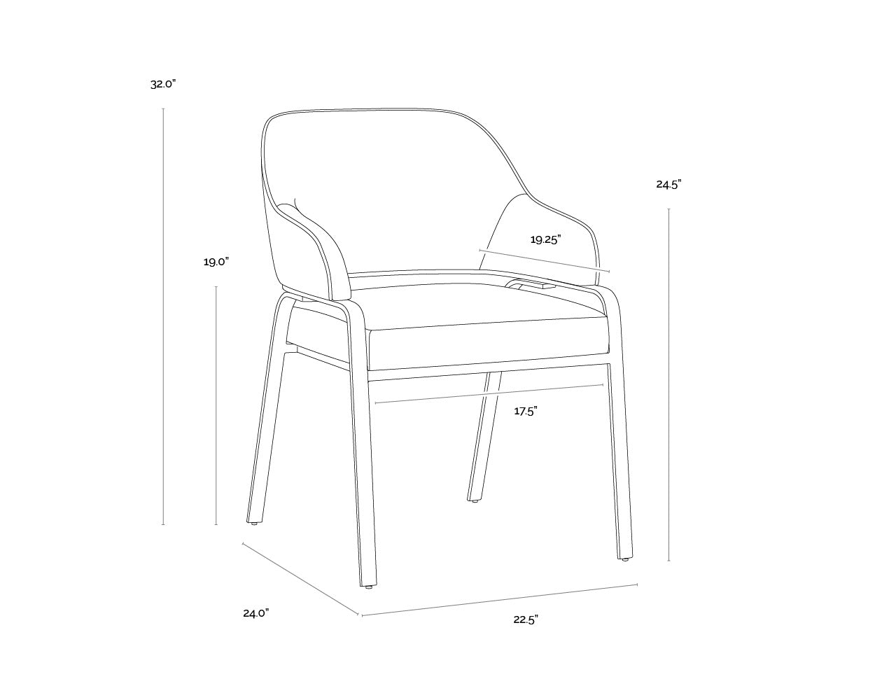 Sunpan Malachi Dining Armchair