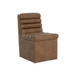 Sunpan Norm Wheeled Dining Chair - Copley Cognac