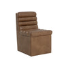 Sunpan Norm Wheeled Dining Chair - Copley Cognac