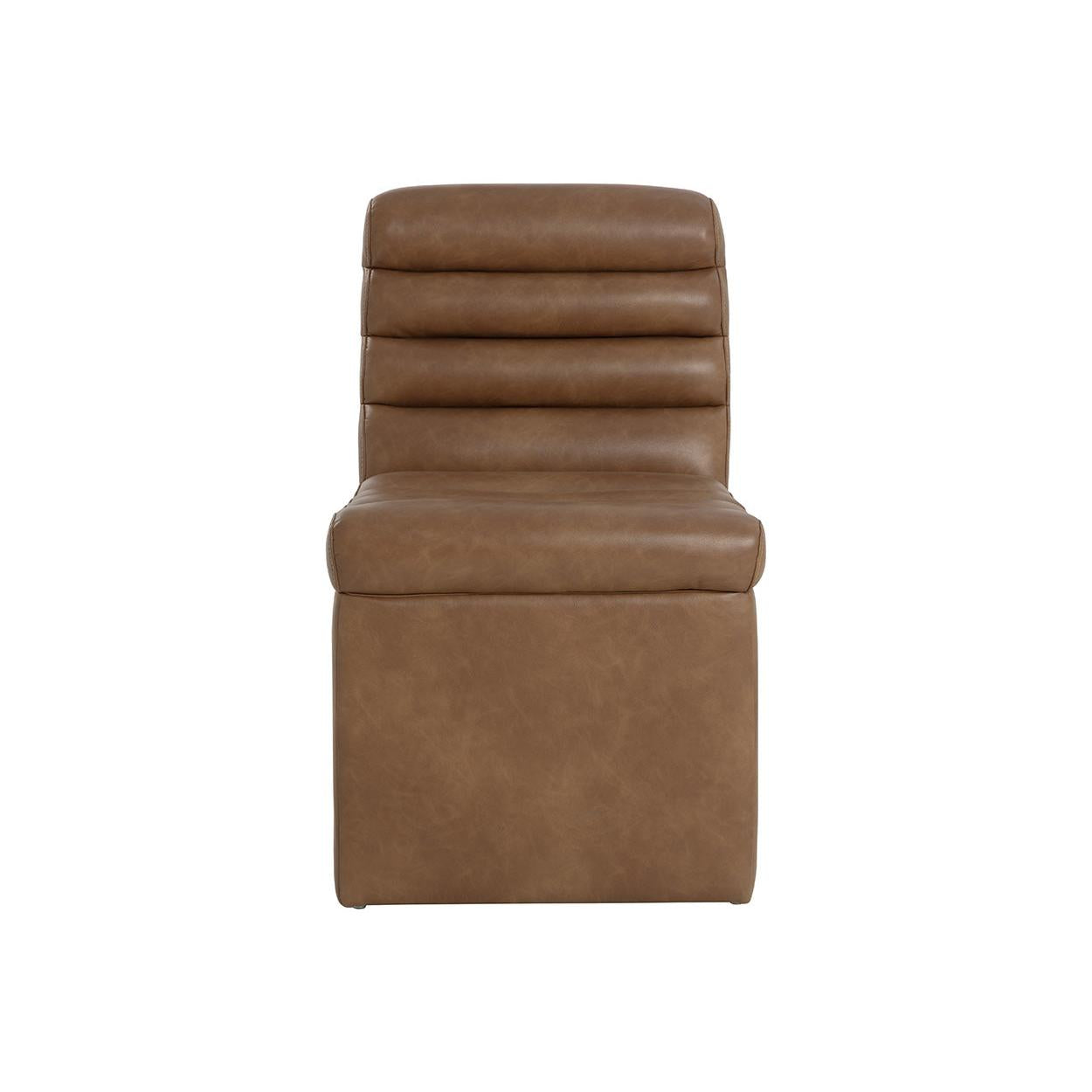 Sunpan Norm Wheeled Dining Chair - Copley Cognac